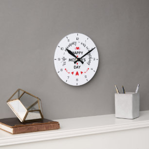 Horloge Ronde Épouse Maman Tout Pour Nous Mignonne Fête Des Mère