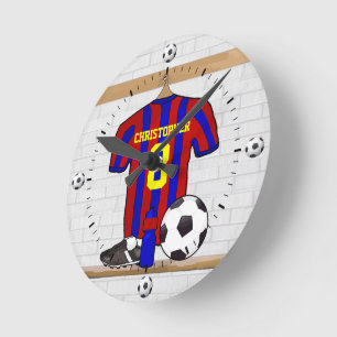 Horloge Ronde Équipe cycliste Soccer Jersey