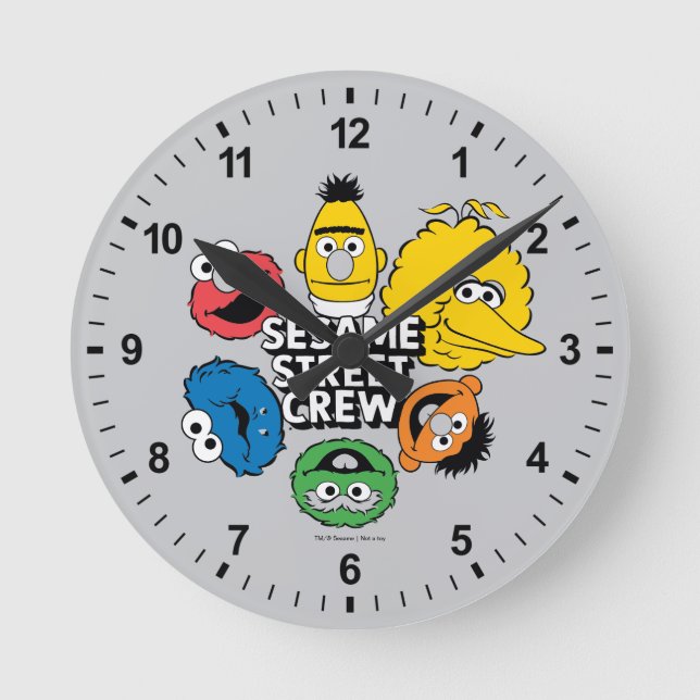 Horloge Ronde Équipe de Sesame Street (Recto)