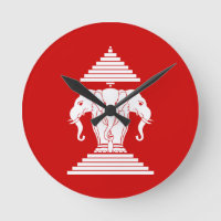 Erawan Trois éléphant en tête Lao / Laos Drapeau