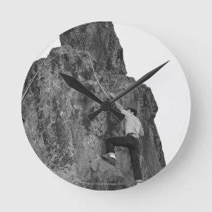 Horloge Ronde Escalade de roche d'homme