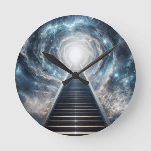 Horloge Ronde Escalier vers le ciel