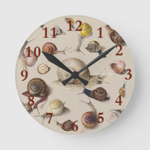 Horloge Ronde Escargot Limace Jardin Animal de compagnie Gastéro