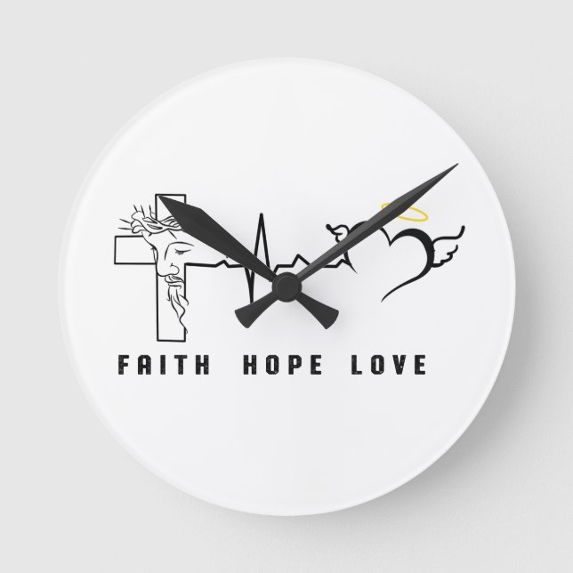 HORLOGE RONDE ESPOIR DE FOI AMOUR (Recto)