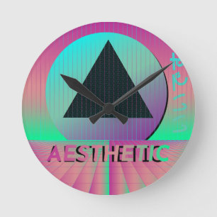 Horloge Ronde esthétique des ondes de vapeur