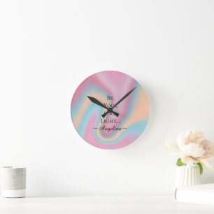 Horloge Ronde Esthétique holographique