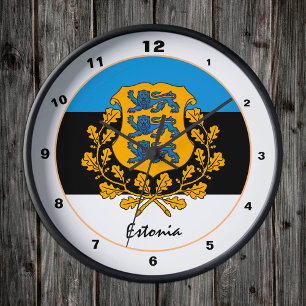Horloge Ronde Estonian Flag & Estonia trendy fashion /design