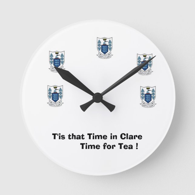 Horloge Ronde Étaient sur Clare Time-Time pour un Cuppa. (Recto)
