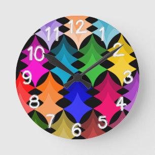 Horloge Ronde Étoiles modernes du milieu du siècle
