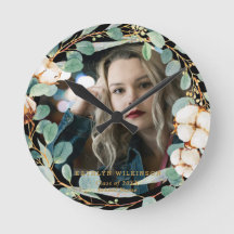 Eucalyptus Gold Wreath Custom Photo Graduation