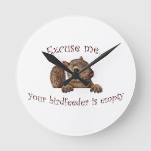 Horloge Ronde Excusez-moi...votre chargeur d'oiseaux est vide