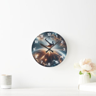 Horloge Ronde Explosion de rupture galactique dans l'espace prof