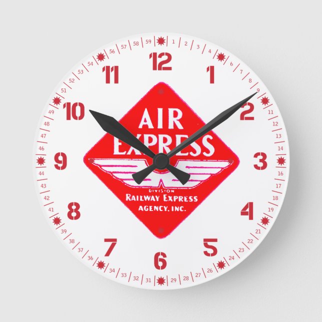 Horloge Ronde Express aérien par Ferroviaire Express Agence Horl (Recto)