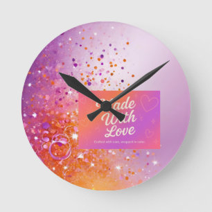 Horloge Ronde Fabriqué avec Débardeur d'amour