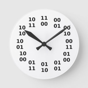 Horloge Ronde face d'horloge de nombre binaire
