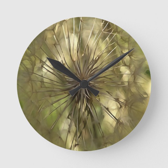 Horloge Ronde Faire Un Fleur sauvage Souhaite Tête D'Art (Recto)