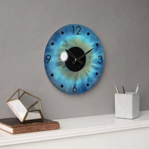 Horloge ronde faite sur commande de globe oculaire