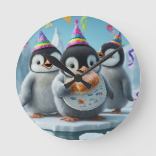 Horloge Ronde Faites de chaque jour une aventure ! Pingouin éduc