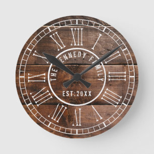 Horloge Ronde Famille numérique romaine blanche de palette de b
