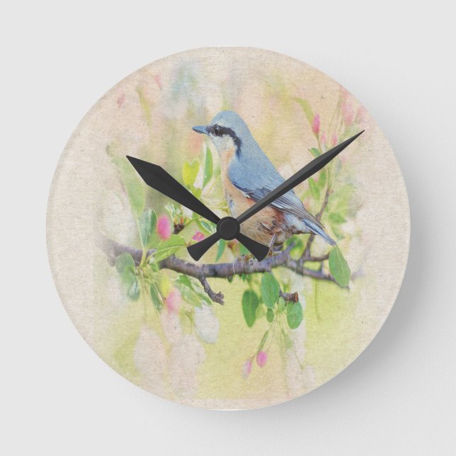 Horloge Ronde Fanatique d'oiseaux (Recto)