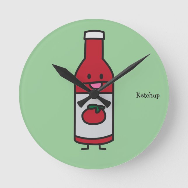 Horloge Ronde Fantaisie de condiment de Tableau de sauce tomate (Recto)