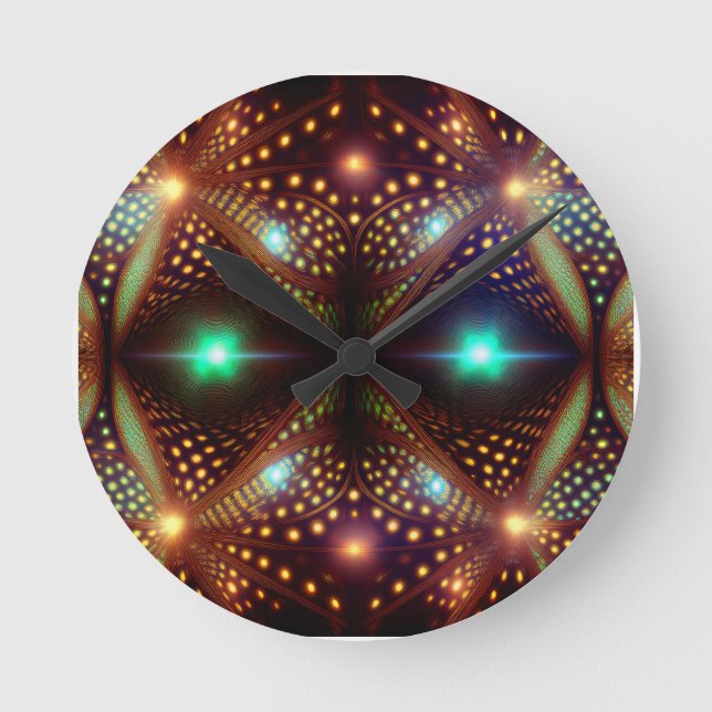 Horloge Ronde Fantasy Mandelbrot Fractal (Recto)