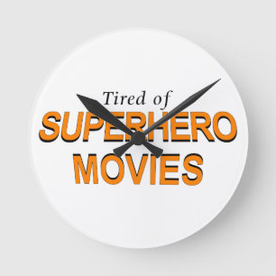 Horloge Ronde Fatigué Des Films Superhero