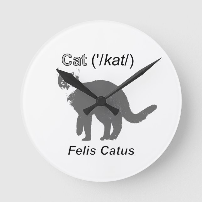 Horloge Ronde Felis Catus de chat (Recto)