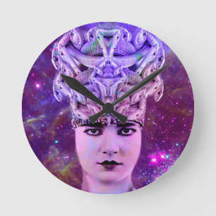 Horloge Ronde Femme de serpent Medusa