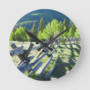 Horloge Ronde Fenceline en bois