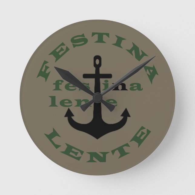 Horloge Ronde Festina lente (Recto)