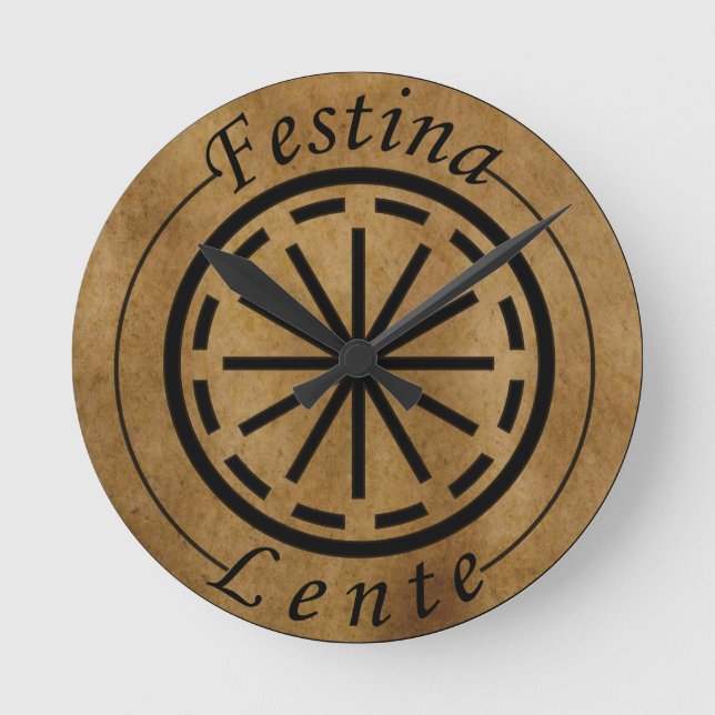 Horloge Ronde Festina lente (Recto)