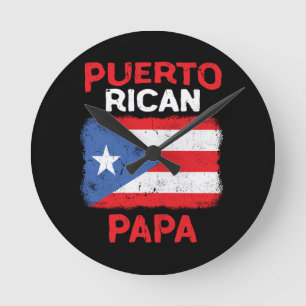 Horloge Ronde Fête des pères latine de papa de Porto Rico