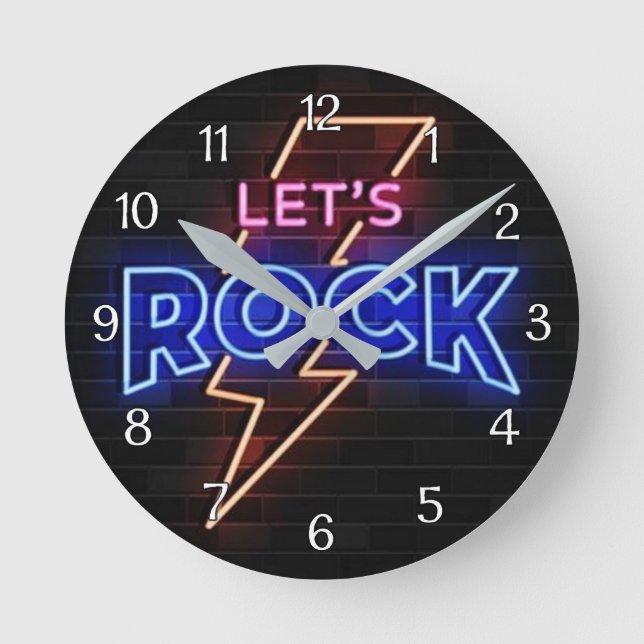 Horloge Ronde Feu de foudre rock (Recto)