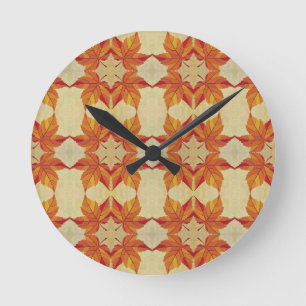 Horloge Ronde Feuille d'automne