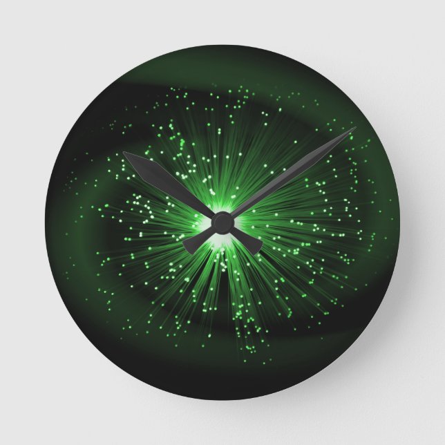 Horloge Ronde Fiber optic abstract. (Recto)