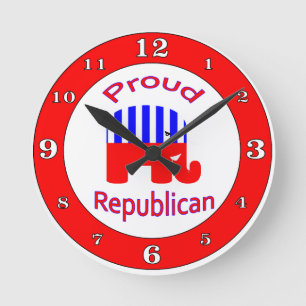 Horloge Ronde Fier républicain numéroté