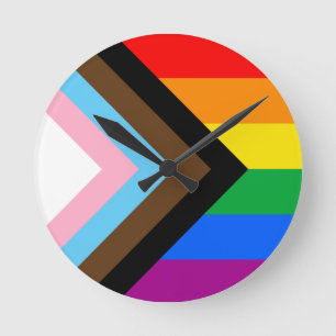 Horloge Ronde Fierté de progrès LGBTQ+