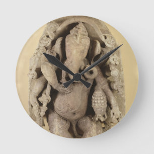 Horloge Ronde Figure de Ganapati, dynastie de Chandella (grès)