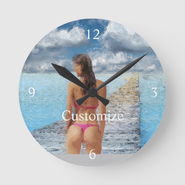 Horloge Ronde Fille Bikini Thunder_Cove (Recto)