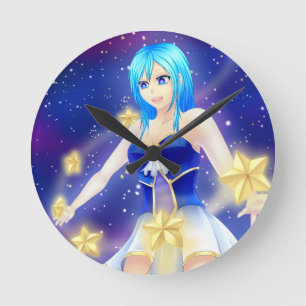 Horloge Ronde Fille magique d'étoile d'anime