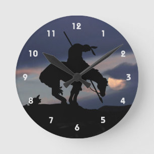 Horloge Ronde Fin de l'horloge murale Silhouette du sentier