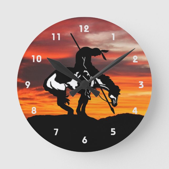 Horloge Ronde Fin de l'horloge murale Silhouette du sentier (Recto)