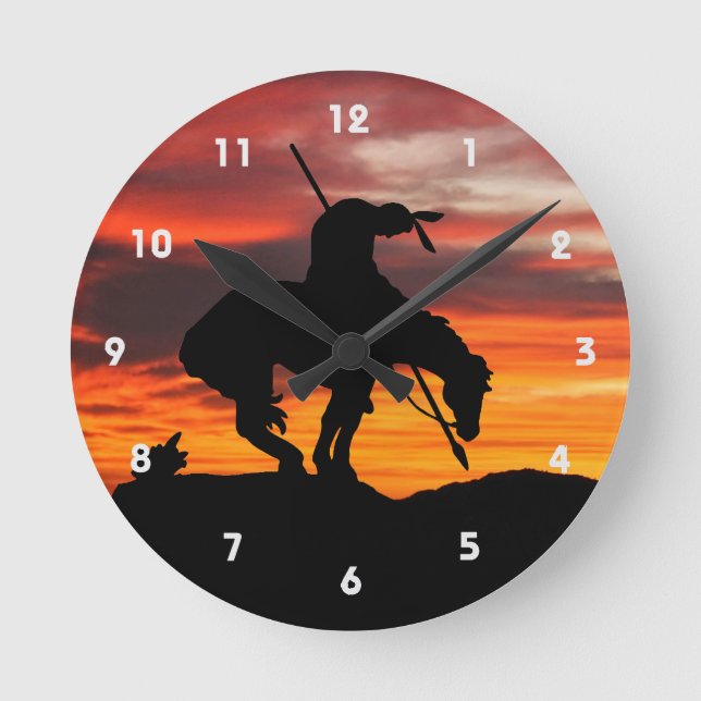 Horloge Ronde Fin de l'horloge murale Silhouette du sentier (Recto)