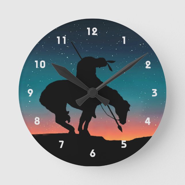 Horloge Ronde Fin de l'horloge murale Silhouette du sentier (Recto)
