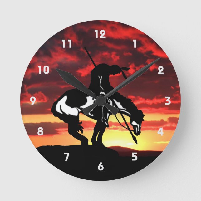 Horloge Ronde Fin de l'horloge murale Silhouette du sentier (Recto)