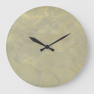 Horloge ronde finie en plâtre métallique