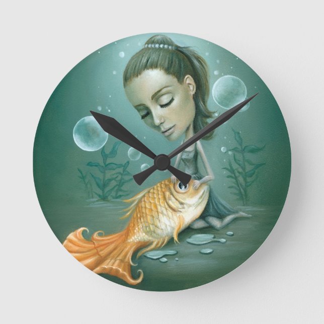 Horloge Ronde Fish out of Water Clock (Recto)