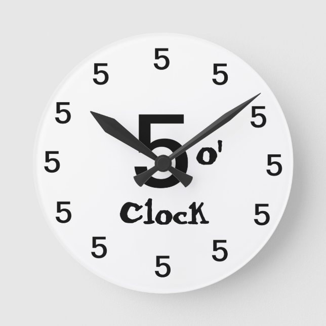 Horloge Ronde Five o' clock (Recto)