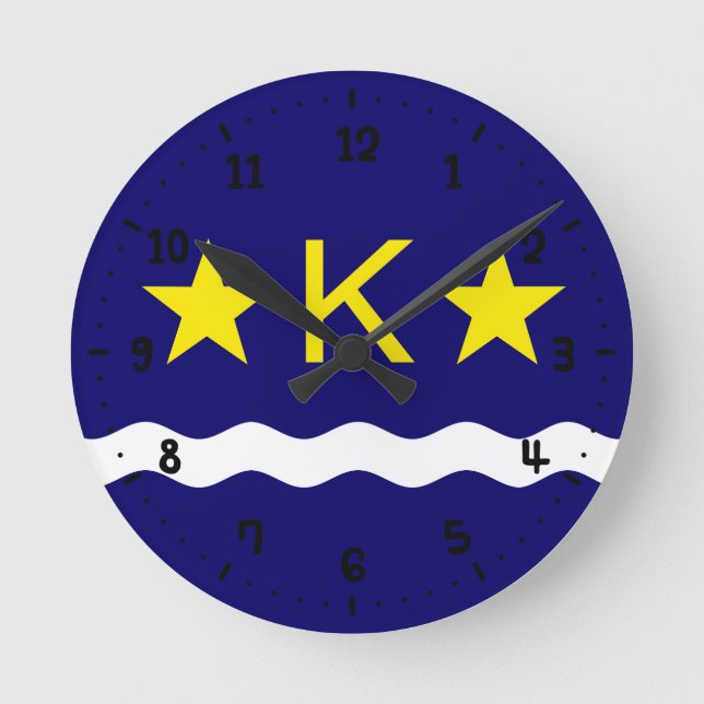 Horloge Ronde Flag of Kinshasa, Congo (Recto)